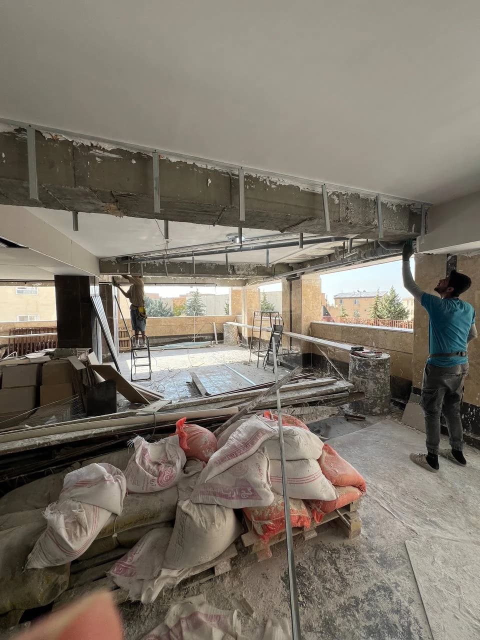 Interior construction progress at Lotus